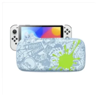 Switch OLED Splatoon 3 Storage Bag – White product image — product view 2