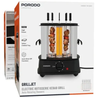 Porodo Grilljet Rotisserie Kebab Grill – Black product image — product view 4