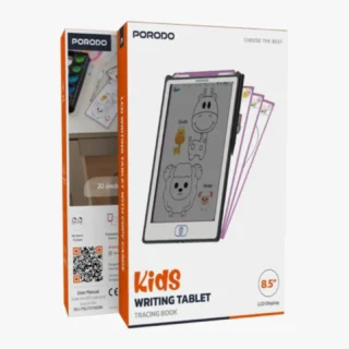 Porodo Kids 8.5-inch Tracing Tablet with 20 Cards – Black product image — product view 2