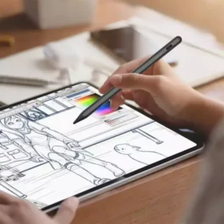 Porodo Universal Smart Pencil with Touch Switch - Black product image — product view 2