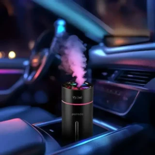 Porodo Lifestyle Scented Car Cool Mini Humidifier - Black product image — product view 3