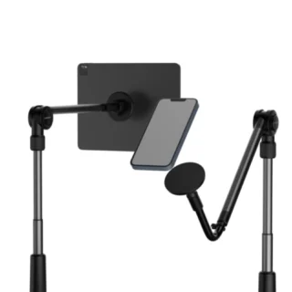 Porodo Lazy Man Stand with Magnetic Suction 92CM - Black product image — product view 3