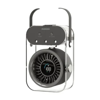 Porodo Lifestyle Chillo Aqua Portable Mist Fan with 500mL Large Water Tank - Black product image — product view 2