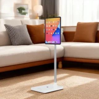 Porodo 360° Multifunctional Phone & Tablet Holder with Extebdable Pole - White product image — product view 3