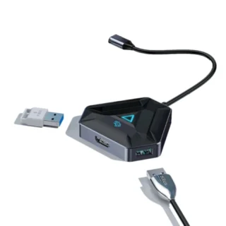 Porodo Gaming 6in1 Usb-c Hub Type-c Pd 100w Hdmi Usb Sd Microsd - Black product image — product view 2