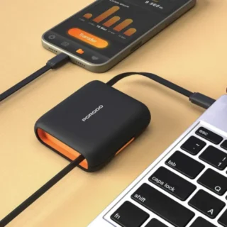 Porodo Multi-Functional Travel Data Cable Set - Orange product image — product view 3