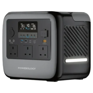 Powerology Pater III Portable Power Station 1200W - Gray product image — product view 2