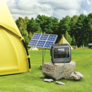 Powerology Pater III Portable Power Station 1200W - Gray product image — product view 3