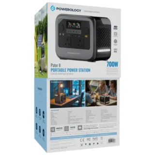 Powerology Pater II Portable Power Station 700W - Gray product image — product view 4