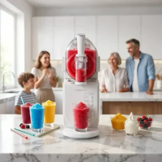 Powerology Fresh Slushie & Ice Cream Maker - White product image — product view 4