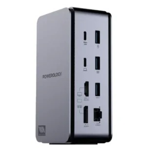 Powerology 15 In 1 Dual Dock Station PD100W - Grey product image