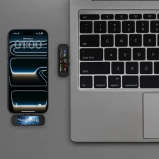 Powerology Vaultx 256Gb Mini Portable SSD Drive - Black product image — product view 4