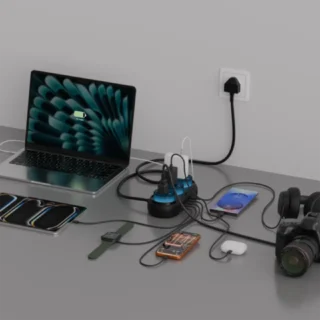 Powerology Holix Gan Multi-Port Power Station - Grey product image — product view 2