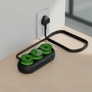 Powerology Holix Gan Multi-Port Power Station - Grey product image — product view 3