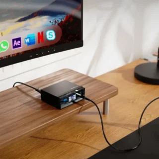 Powerology Power Hub Desktop Charging Station - Black product image — product view 2