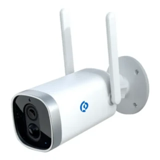 Powerology Wireless Outdoor Camera with Solar Panel - White product image