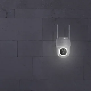 Powerolgoy Built-In Solar Pan & Tilt Outdoor Camera - White product image — product view 4