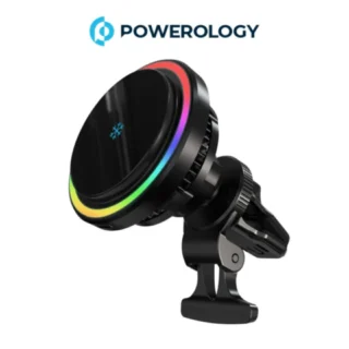 Powerology Qi2 Standard - 15W Compatible With iPhone15 MagSafe Fast Charger - Black product image — product view 2