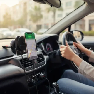 Powerology Nexar Smart Car Charger - Black product image — product view 3