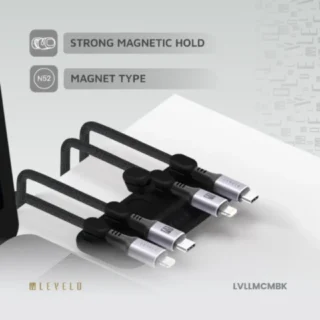 Levelo Livia Detachable Magnetic Cable Management - Black product image — product view 3