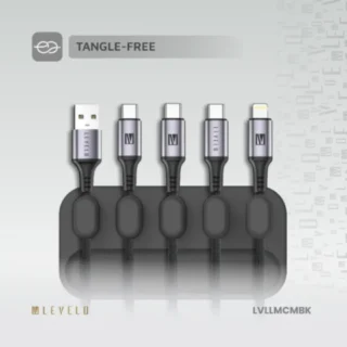 Levelo Livia Detachable Magnetic Cable Management - Black product image — product view 4