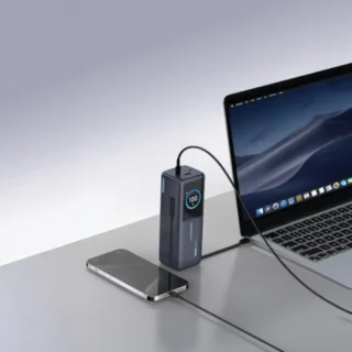 Powerology Thunderamp 30000mAh Power Bank - Gray product image — product view 3