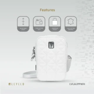 Levelo Albino Ladies Phone Pouch - White product image — product view 4