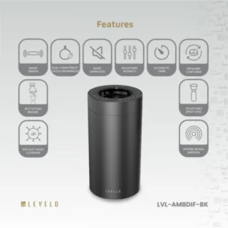 Levelo 2000mAh Ambiance Car Aroma Diffuser - Black product image — product view 2