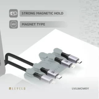 Levelo Livia Detachable Magnetic Cable Management - Grey product image — product view 3