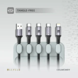 Levelo Livia Detachable Magnetic Cable Management - Grey product image — product view 4