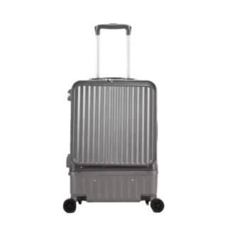LEVELO Carry-On 20" Travel Luggage, Boarding Double Compartment - Grey product image