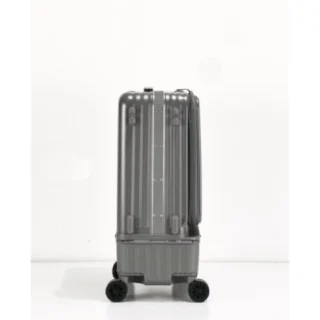 LEVELO Carry-On 20" Travel Luggage, Boarding Double Compartment - Grey product image — product view 4