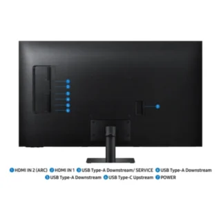 SamSung M7 43" 4K VA Panel 60Hz 4ms (GtG) USB Type-C, AI Features Smart Monitor - Black LS43FM702UMXUE product image — product view 3
