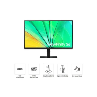 Samsung 27 inch S60D QHD ViewFinity High Resolution Monitor (LS27D606EAMXUE) product image — product view 2
