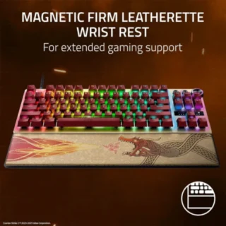 Razer Huntsman V3 Pro TKL Esports Counter-Strike 2 Edition Gaming Keyboard Gold product image — product view 4