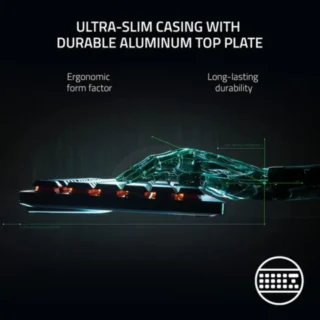 Razer Deathstalker V2 Wired Low Profile Optical Gaming Keyboard Linear Low Profile Optical Red Switch product image — product view 2