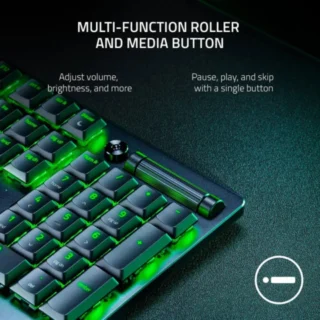 Razer Deathstalker V2 Wired Low Profile Optical Gaming Keyboard Linear Low Profile Optical Red Switch product image — product view 4