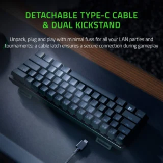 Razer Huntsman Mini - 60% Optical Gaming Keyboard (Clicky Purple Switch) product image — product view 4