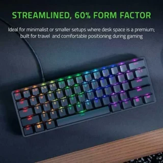 RAZER HUNTSMAN MINI 60% OPTICAL GAMING KEYBOARD - LINEAR OPTICAL SWITCH product image — product view 3