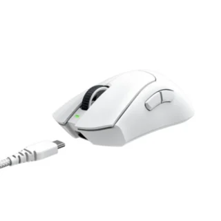 Razer Deathadder V3 Pro Ultra-lightweight Wireless/wired Ergonomic Esports Mouse Up To 90 Hours Battery Life White product image — product view 2