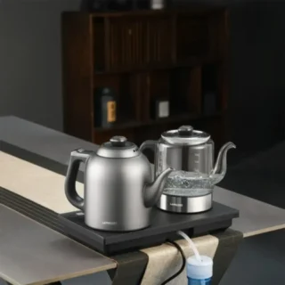 LePresso AuraBrew Tea Brewer and Water Boiler with Interactive Panel - Gray product image — product view 2