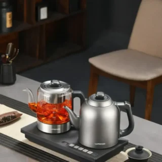 LePresso AuraBrew Tea Brewer and Water Boiler with Interactive Panel - Gray product image — product view 3