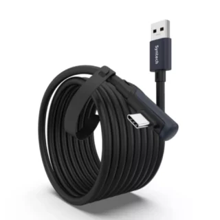 Syntech USB a to USB cable 16ft/5m compatible with quest 2/3 - black product image