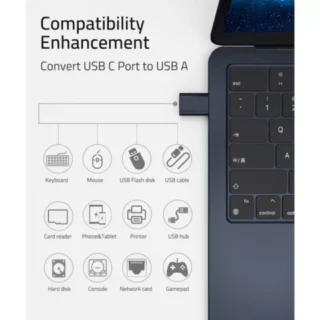 Syntech USB To Usb-c Adapter - Black product image — product view 3