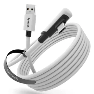 Syntech USB a to USB c cable 10ft/3m compatible with quest 2/quest 3/ quest 3s / quest pro - white product image — product view 2