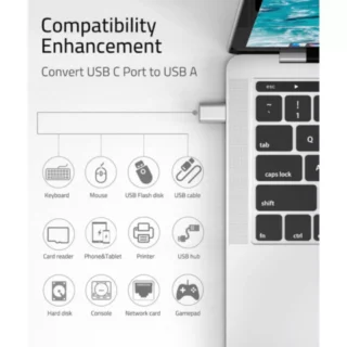 Syntech USB To USB C Adapter - Silver product image — product view 3