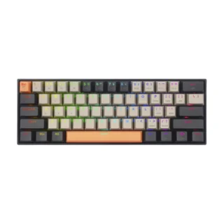 Redragon Draconic Pro Wired/wireless 2.4g/bt Mechanical Gaming Keyboard (Orange/grey Colour)- Dust-proof Brown product image