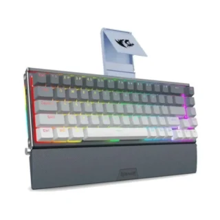 Redragon Shaco K641 Pro Wireless Aluminum Keyboard Red Switch - Grey White (English) product image