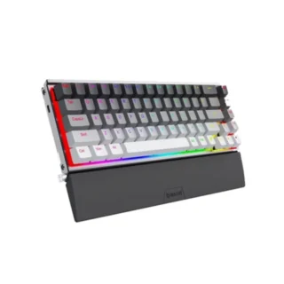 Redragon Shaco K641 Pro Wireless Aluminum Keyboard Red Switch - Grey White (English) product image — product view 3
