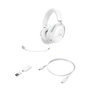 HYPERX CLOUD III S - WIRELESS GAMING HEADSET (WHITE) product image — product view 3